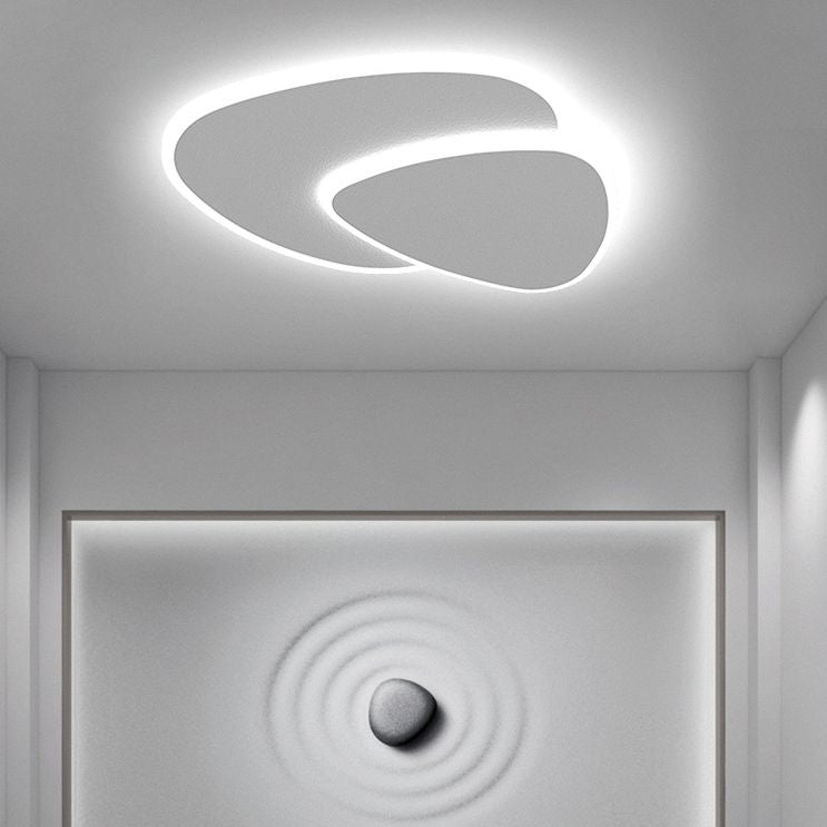 Luminaire Zeno Plafonnier Triangle Moderne Blanc Salon