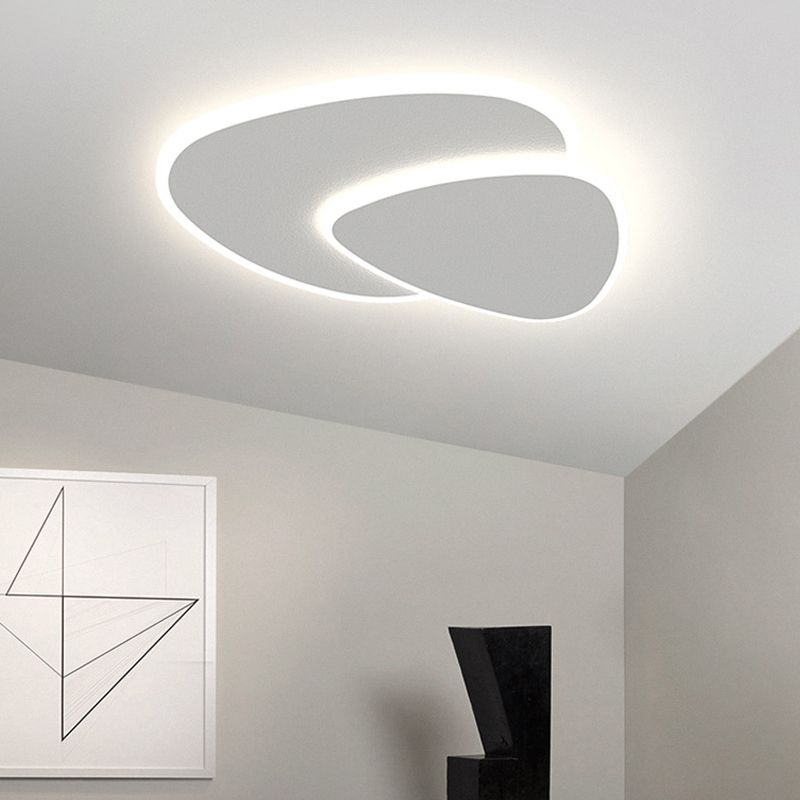 Luminaire Zeno Plafonnier Triangle Moderne Blanc Salon
