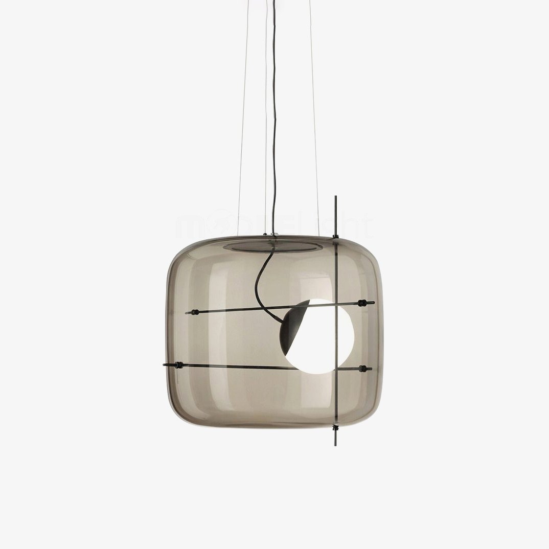 Lune Suspension en Verre Contemporaine