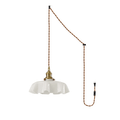 Dia 25cm x H 13cm (Fil tressé marron)