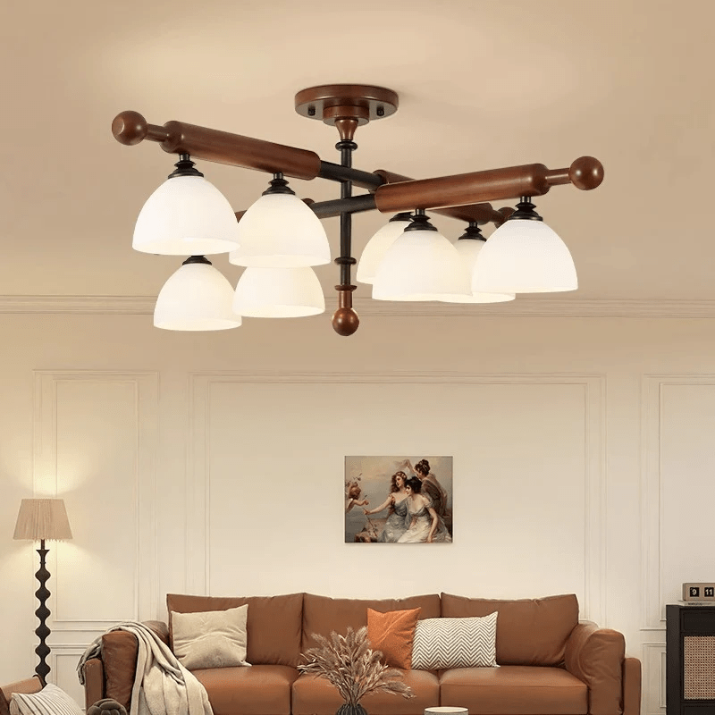 Luminaire Rusticana Poutre Bois Plafonnier Lumière
