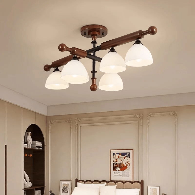 Luminaire Rusticana Poutre Bois Plafonnier Lumière