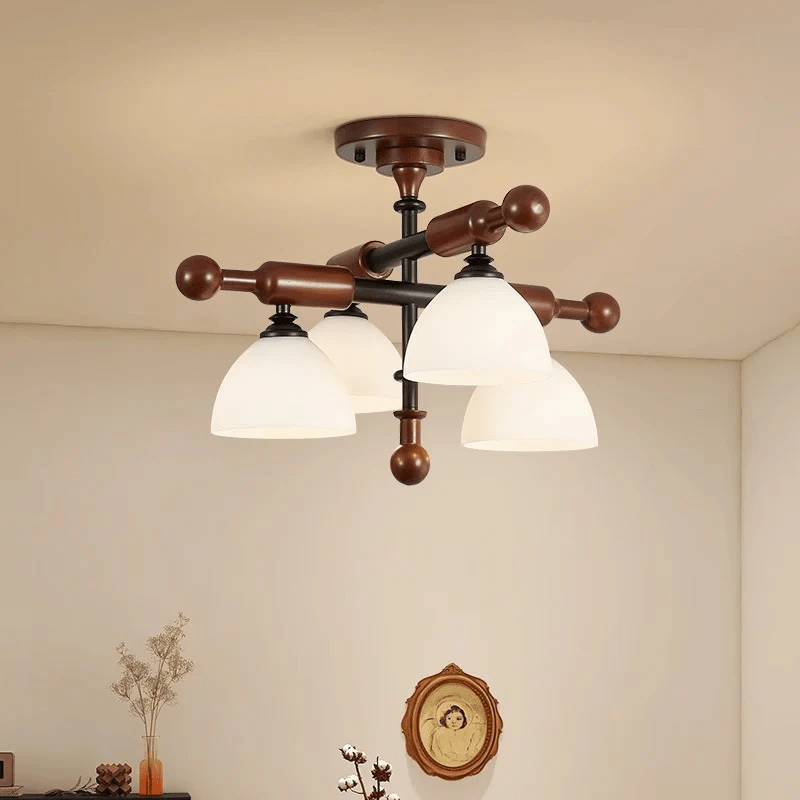 Luminaire Rusticana Poutre Bois Plafonnier Lumière