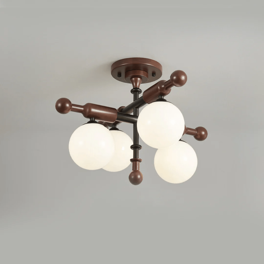 Luminaire Rusticana Poutre Bois Plafonnier Lumière