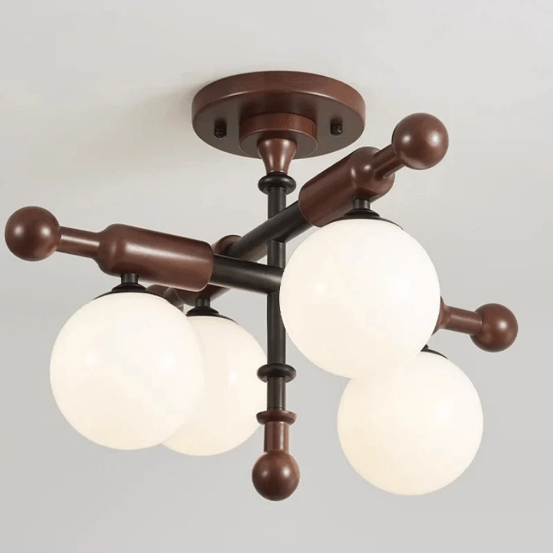 Luminaire Rusticana Poutre Bois Plafonnier Lumière