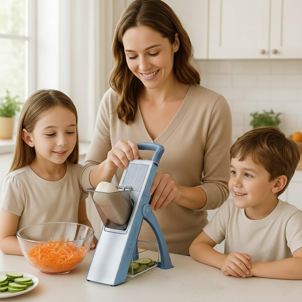 Mandoline de Cuisine avec Lames Inox – Découpe Réglable