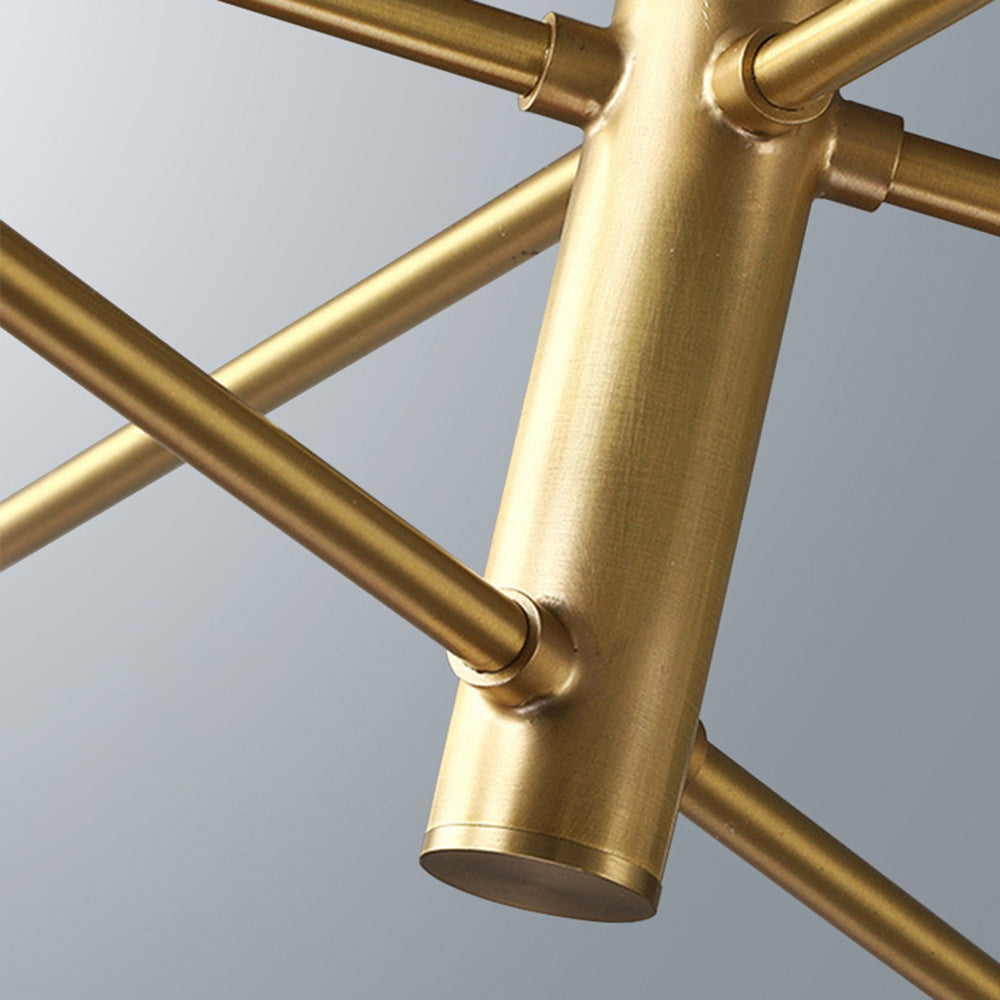 Truva Lustre Bulle Moderne. Cuivre/Verre. Noir/Cuivre. Salon