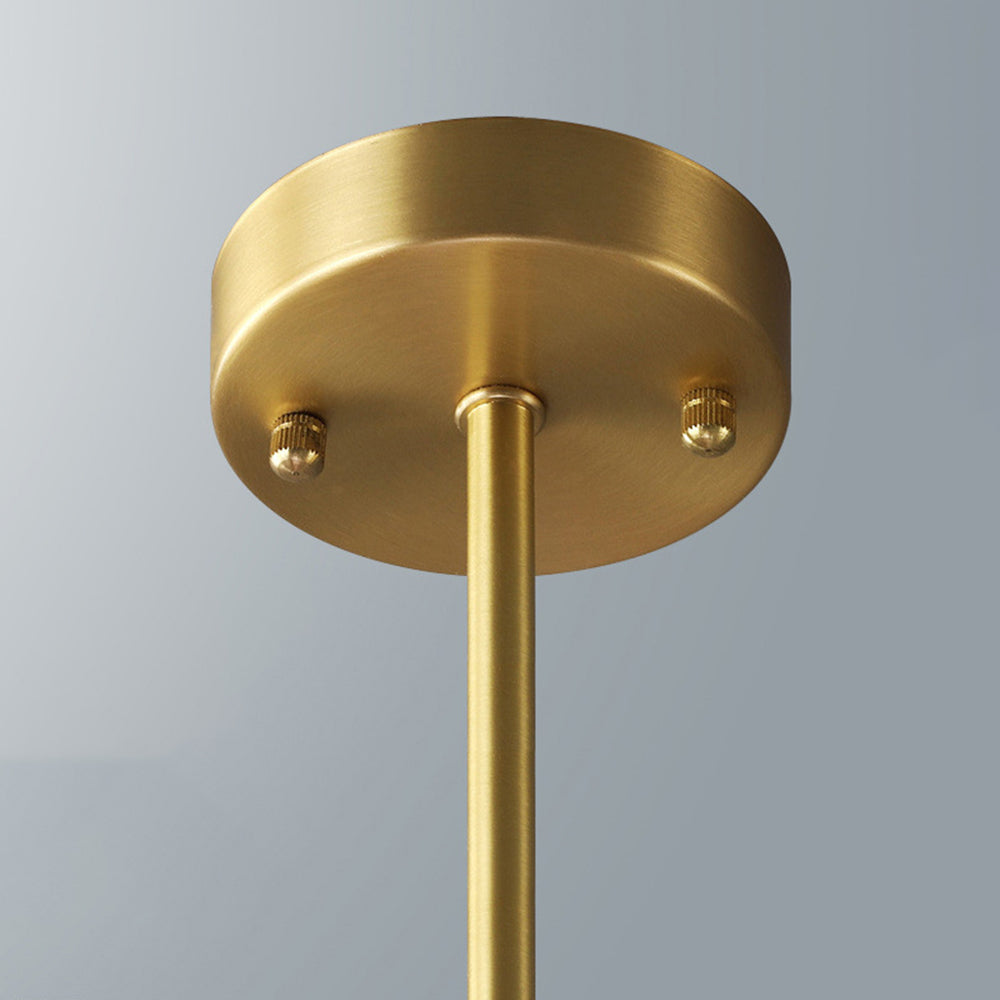 Truva Lustre Bulle Moderne. Cuivre/Verre. Noir/Cuivre. Salon