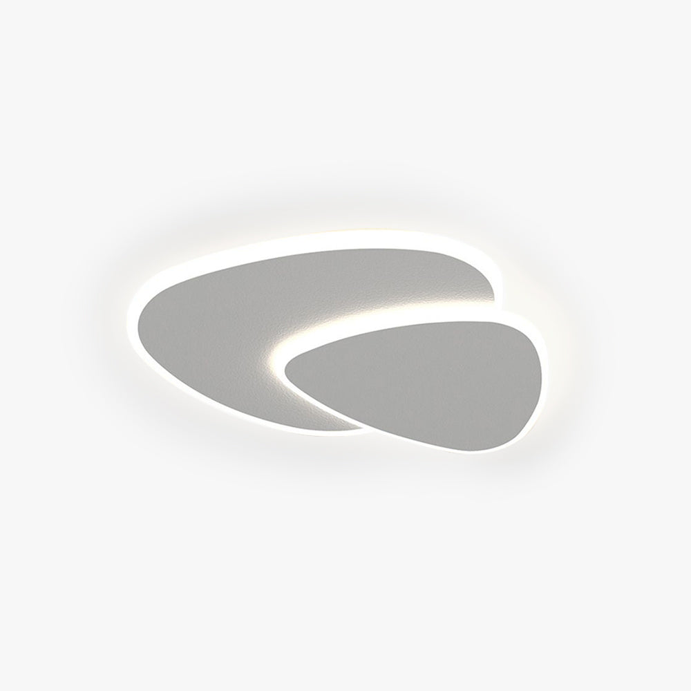 Luminaire Zeno Plafonnier Triangle Moderne Blanc Salon