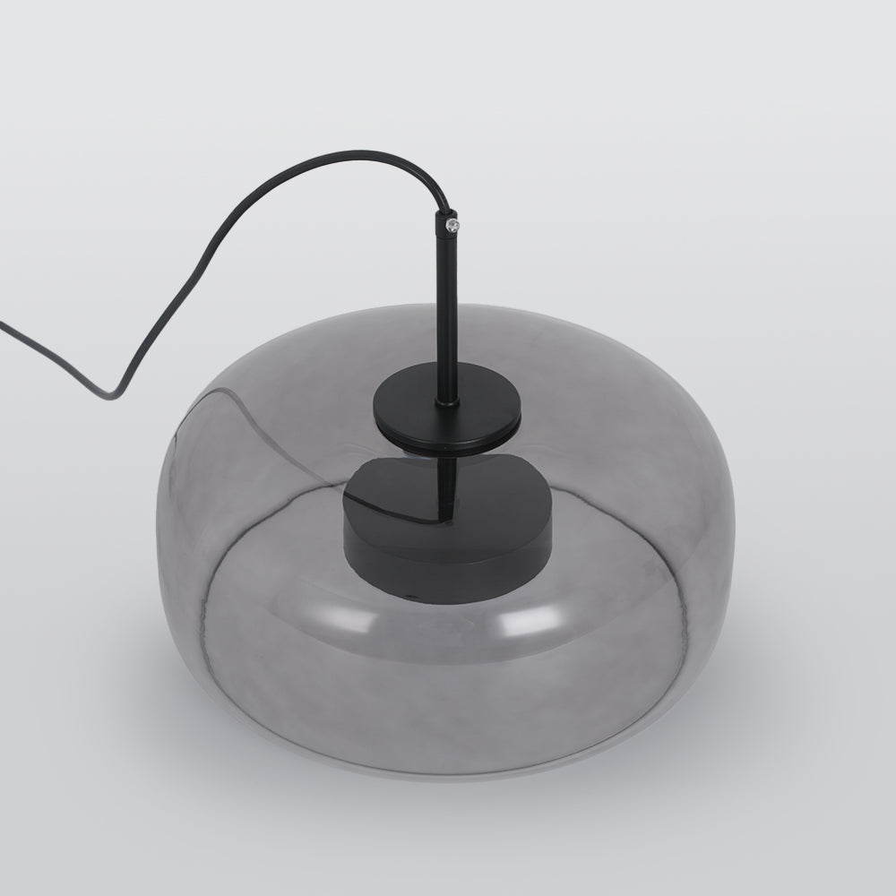 June Suspension Cylindre Moderne Verre. Claire/Grise Fumée/Ambre