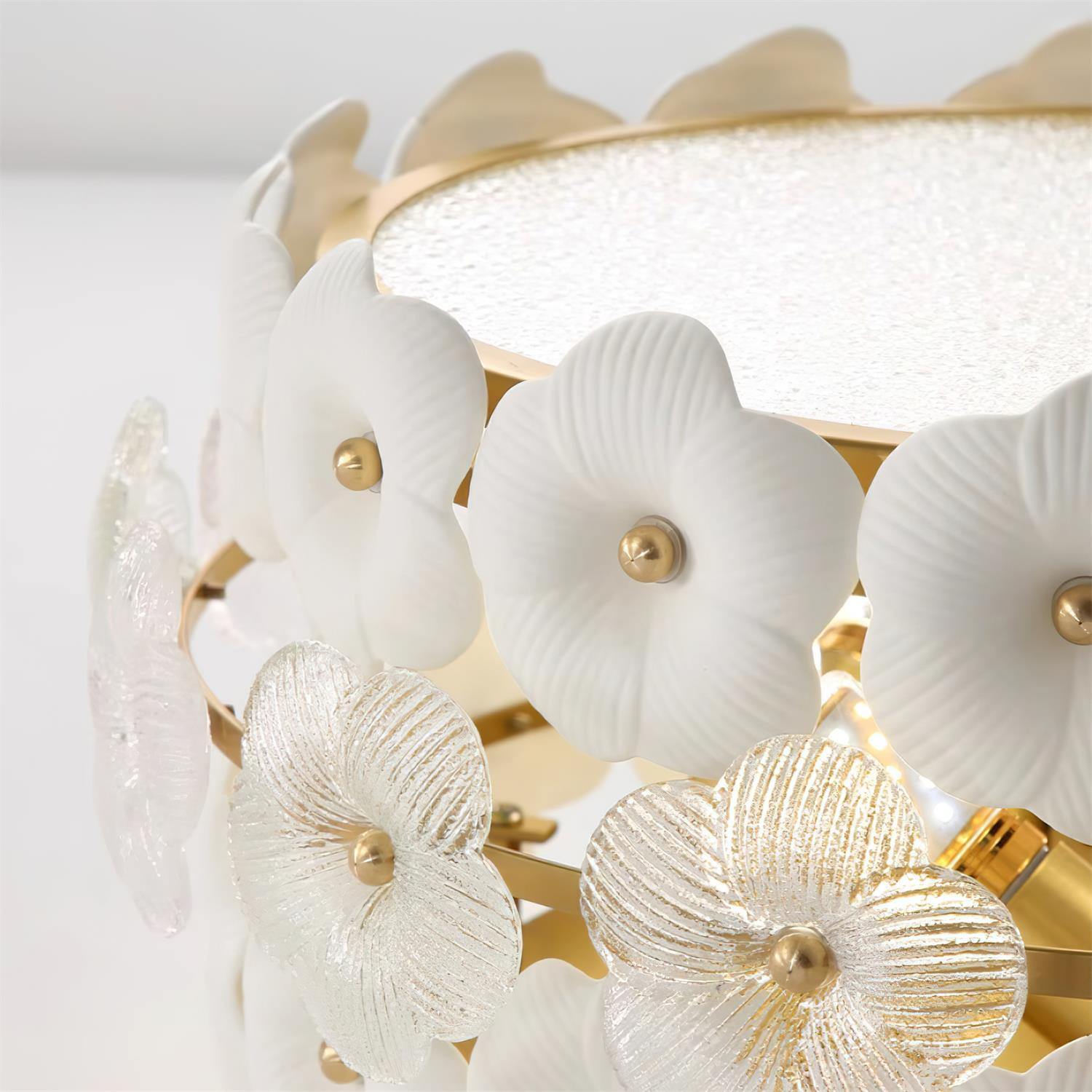 Abella Plafonnier Fleurs Pétales en Céramique