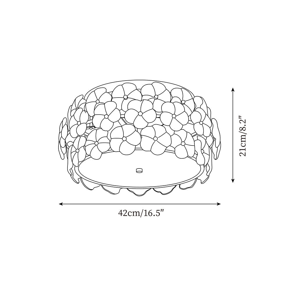Abella Plafonnier Fleurs Pétales en Céramique