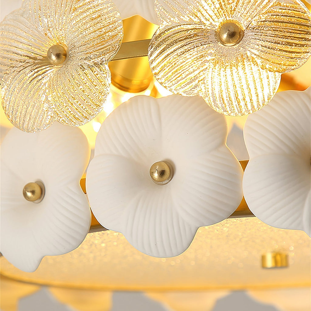 Abella Plafonnier Fleurs Pétales en Céramique