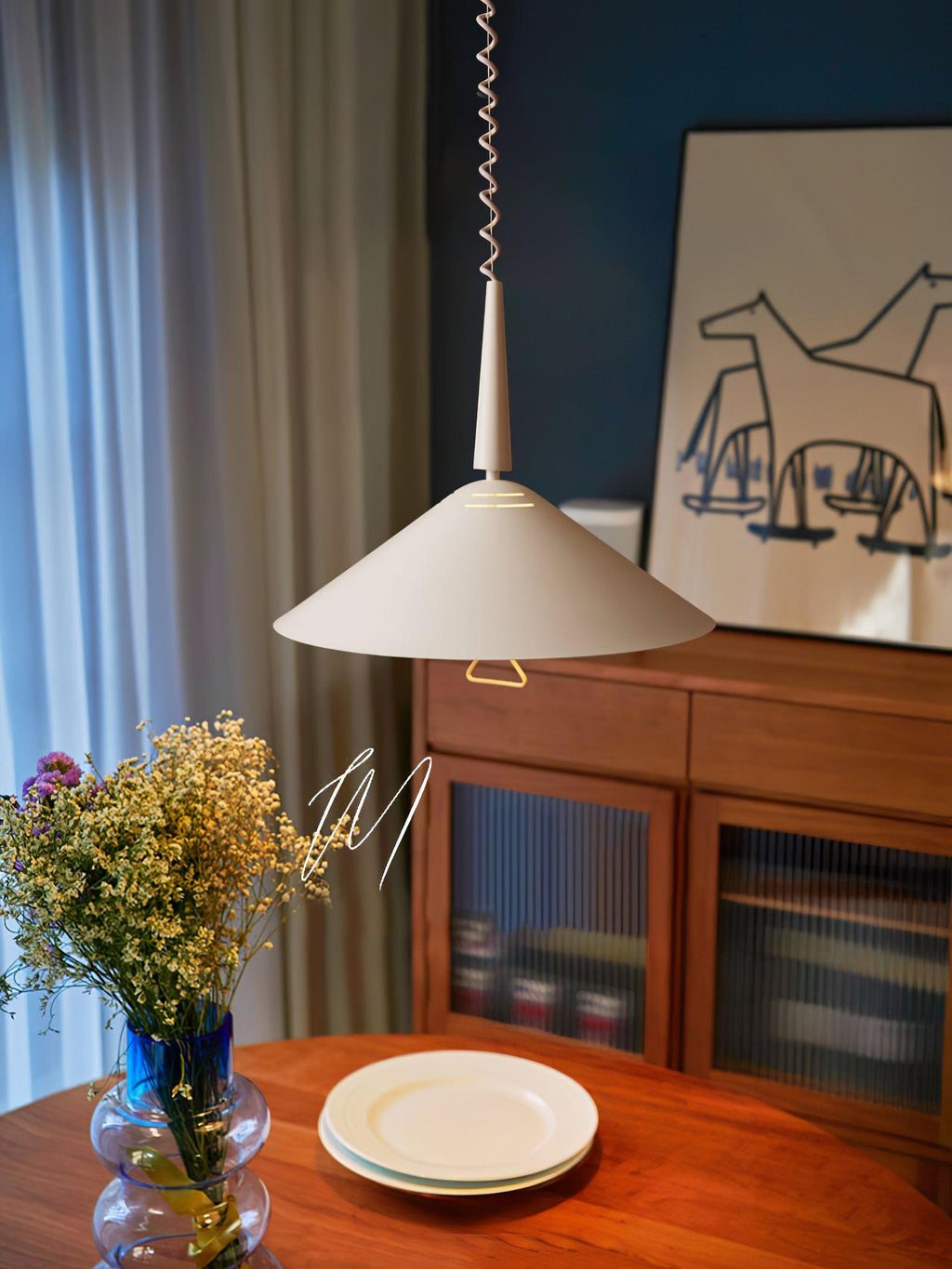 Suspension Agnes Lampe Suspension Rétro de Style Moderne Minimaliste