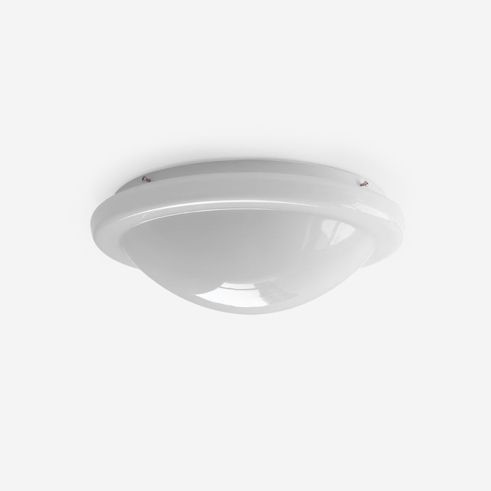 Luminaire en verre Aire Lustre Plafonnier Dôme en Verre Crème Lueur Douce