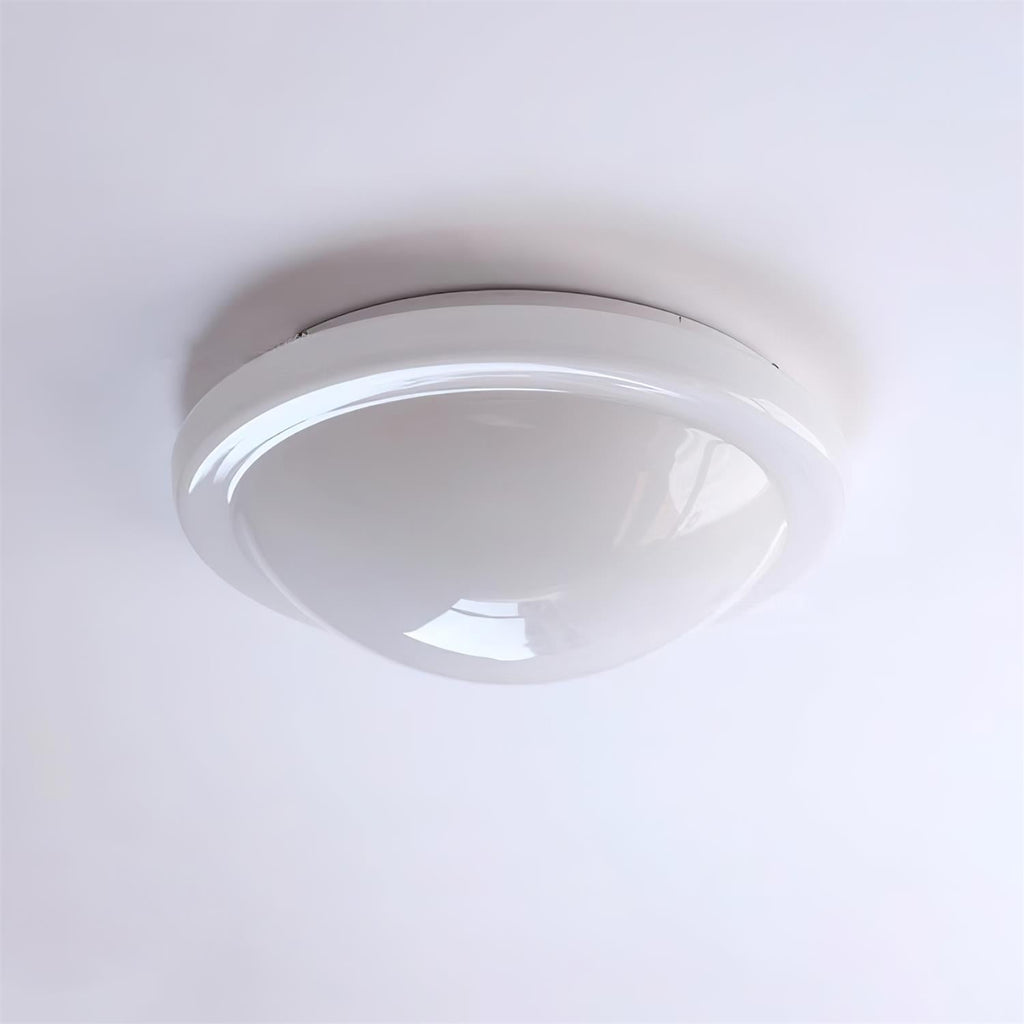 Luminaire en verre Aire Lustre Plafonnier Dôme en Verre Crème Lueur Douce