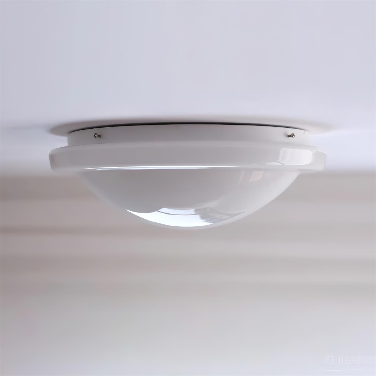 Luminaire en verre Aire Lustre Plafonnier Dôme en Verre Crème Lueur Douce