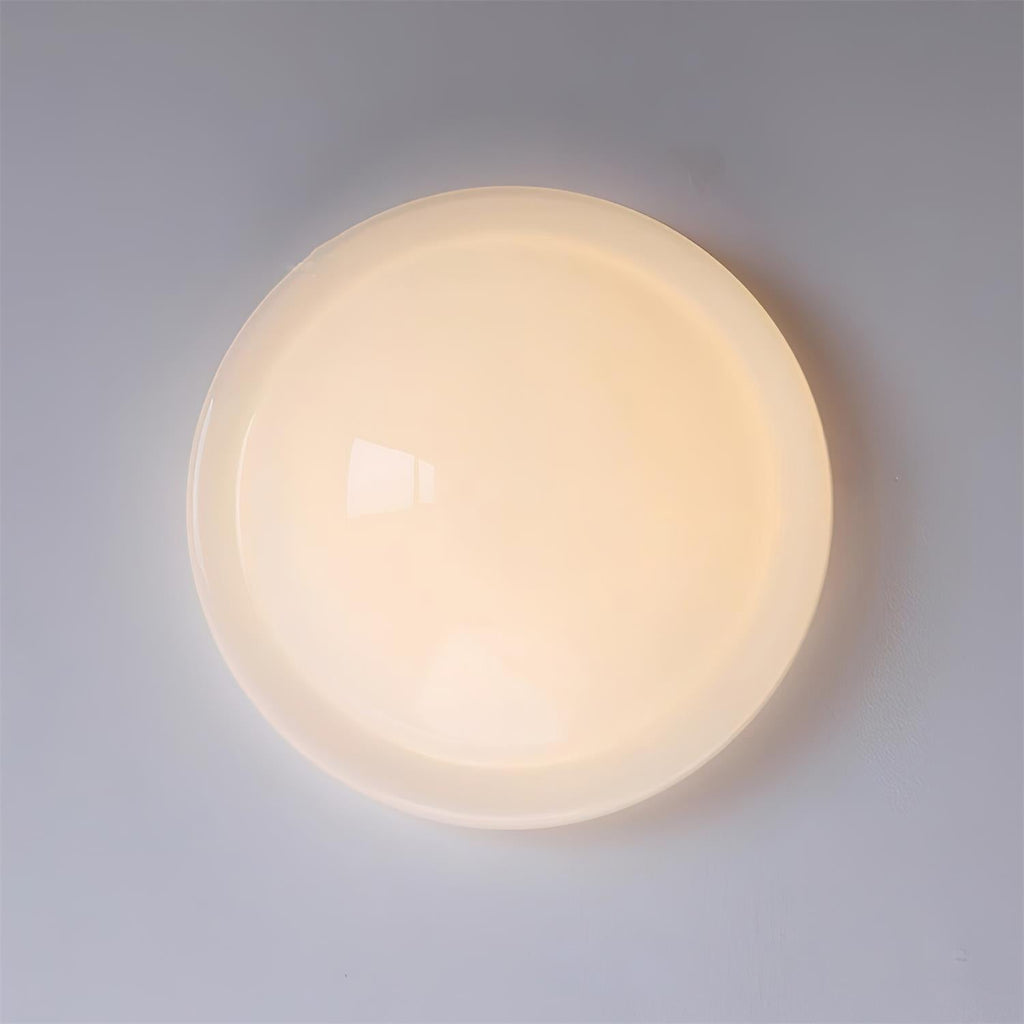 Luminaire en verre Aire Lustre Plafonnier Dôme en Verre Crème Lueur Douce