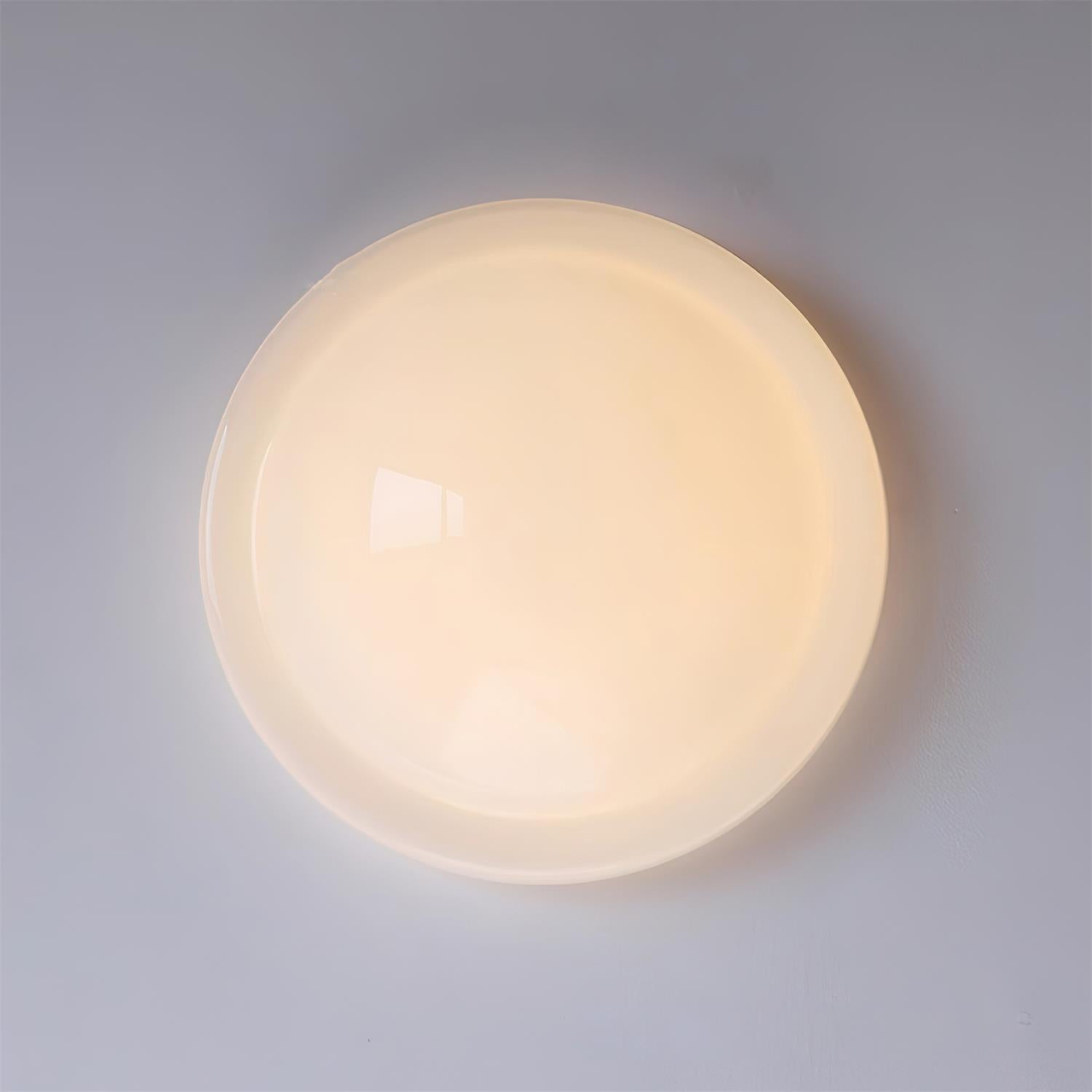 Luminaire en verre Aire Lustre Plafonnier Dôme en Verre Crème Lueur Douce