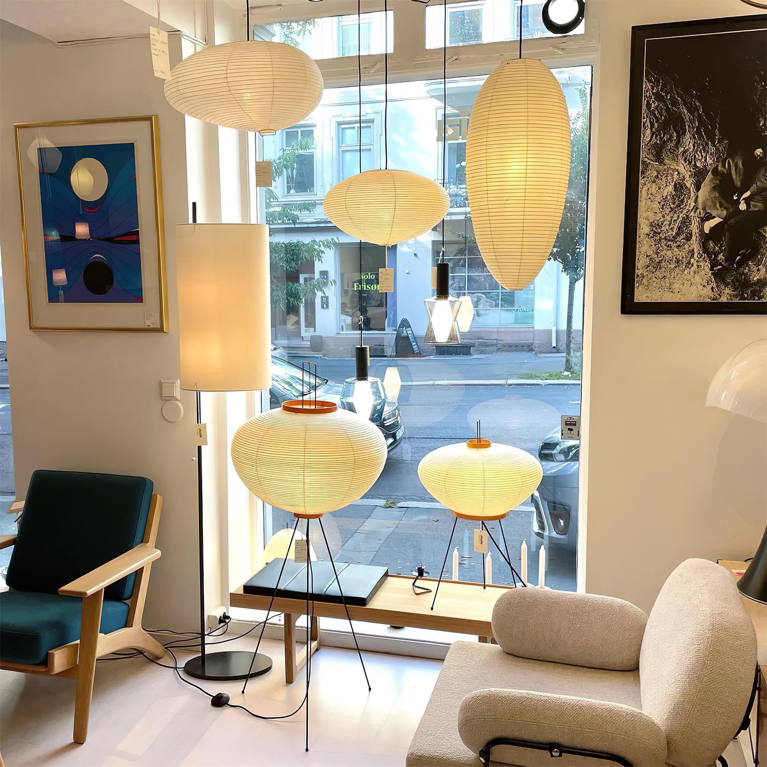 Akari Modern Rice Paper Pendant Lamp