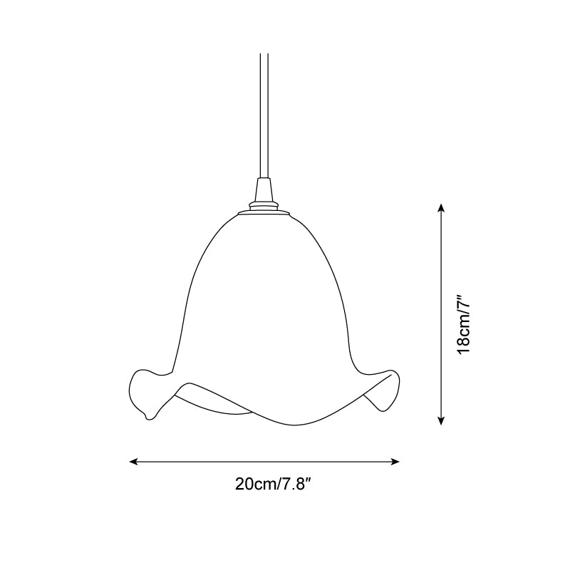 Aluna Suspension Abat-jour Courbé Organique