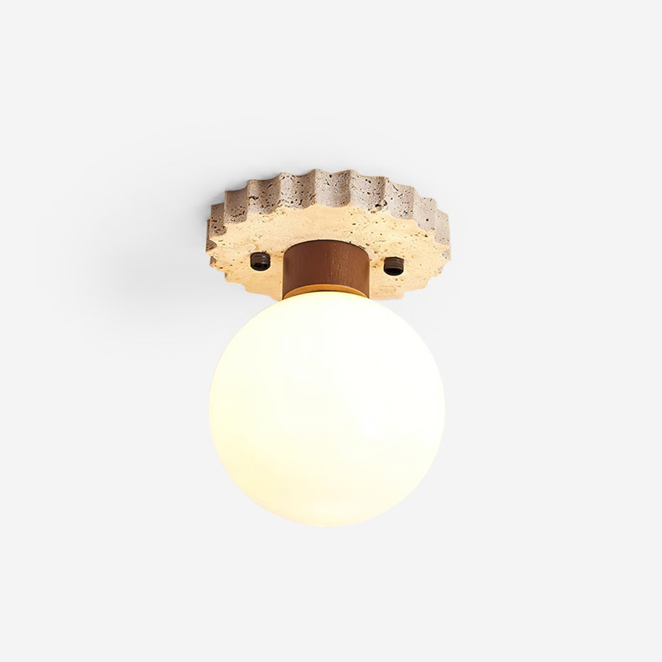 Luminaire en travertin Ritta Plafonnier Moderne En Travertin