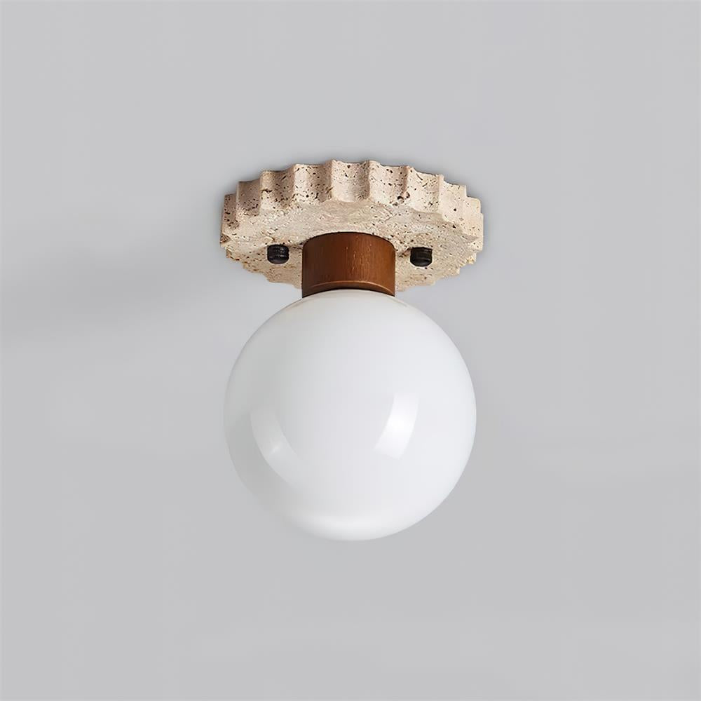 Luminaire en travertin Ritta Plafonnier Moderne En Travertin