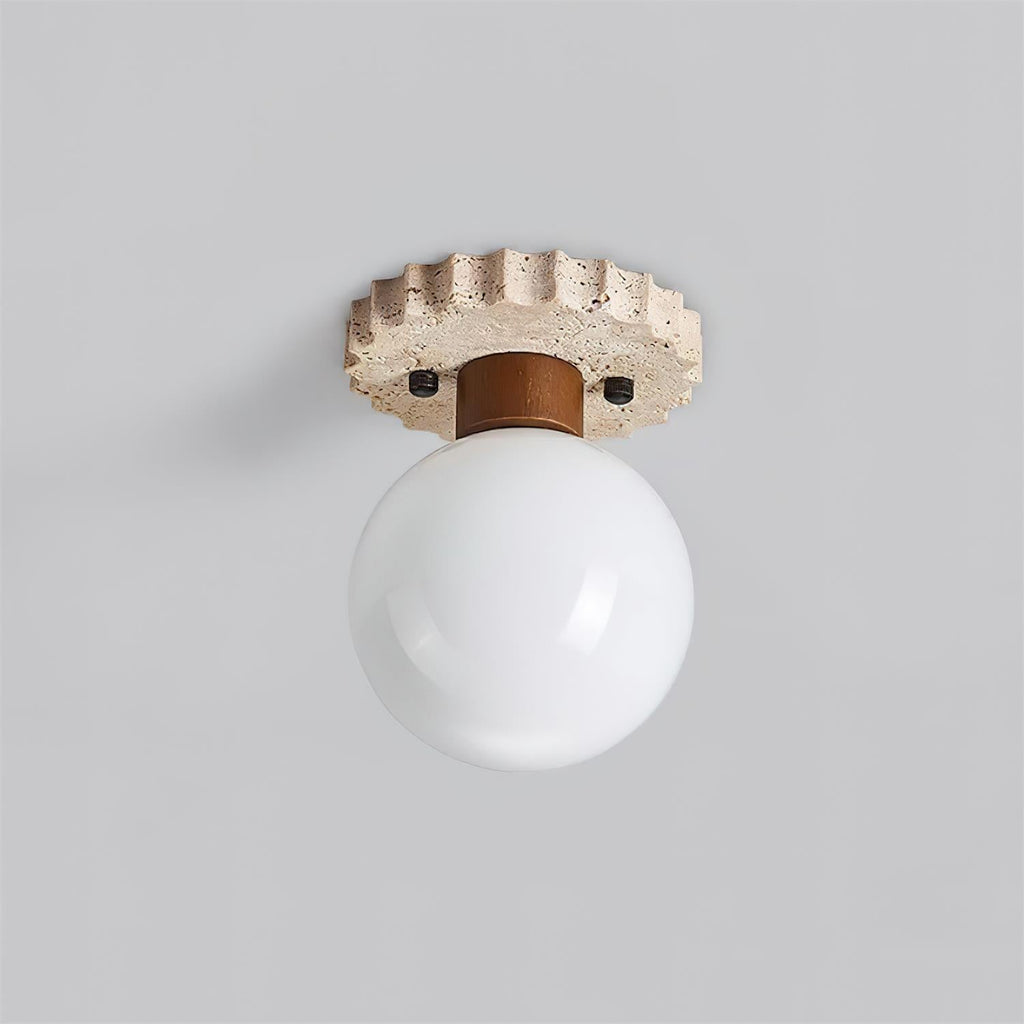 Luminaire en travertin Ritta Plafonnier Moderne En Travertin