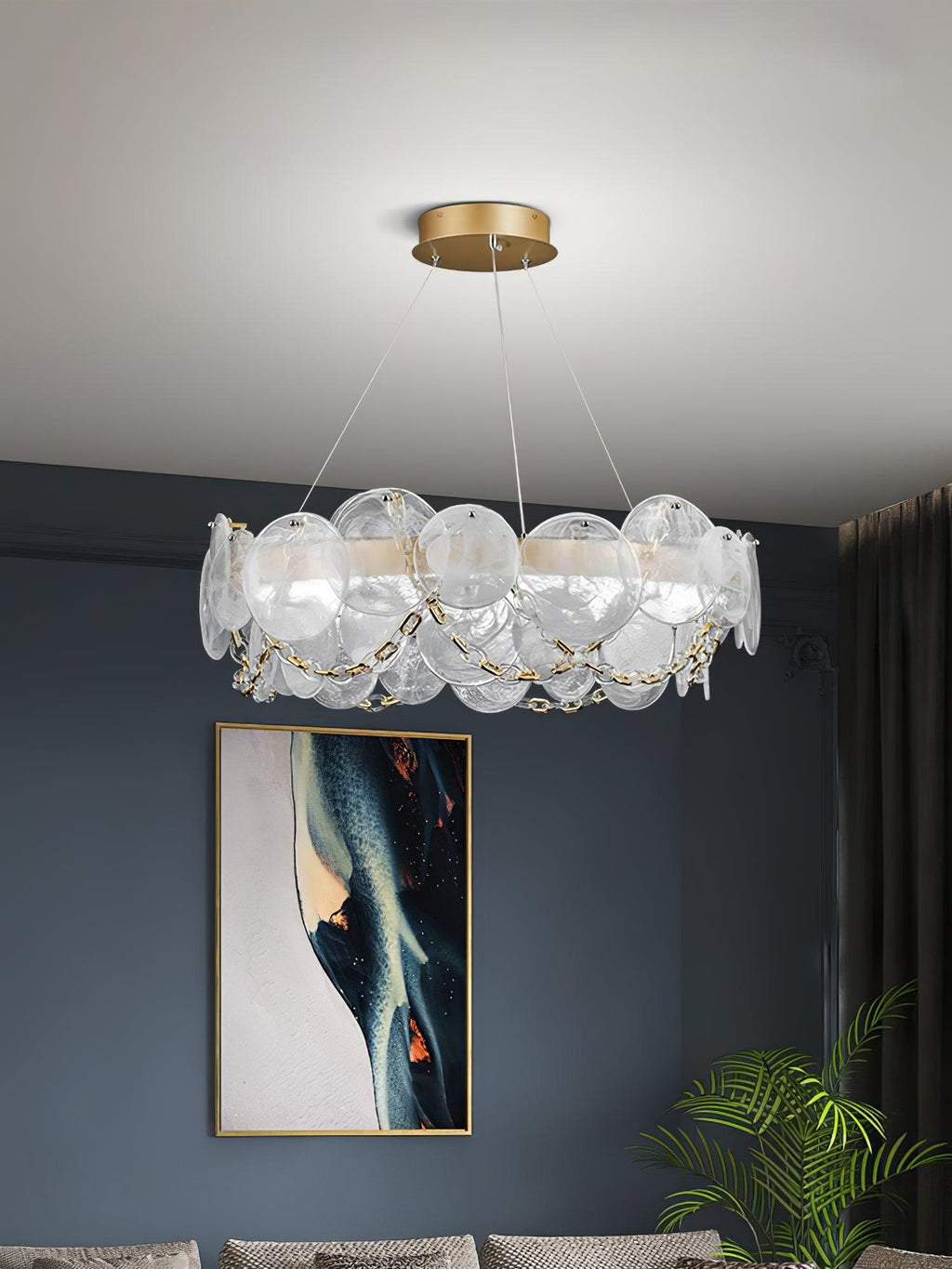 Luminaire en verre Ruby Lustre en Verre Luxe