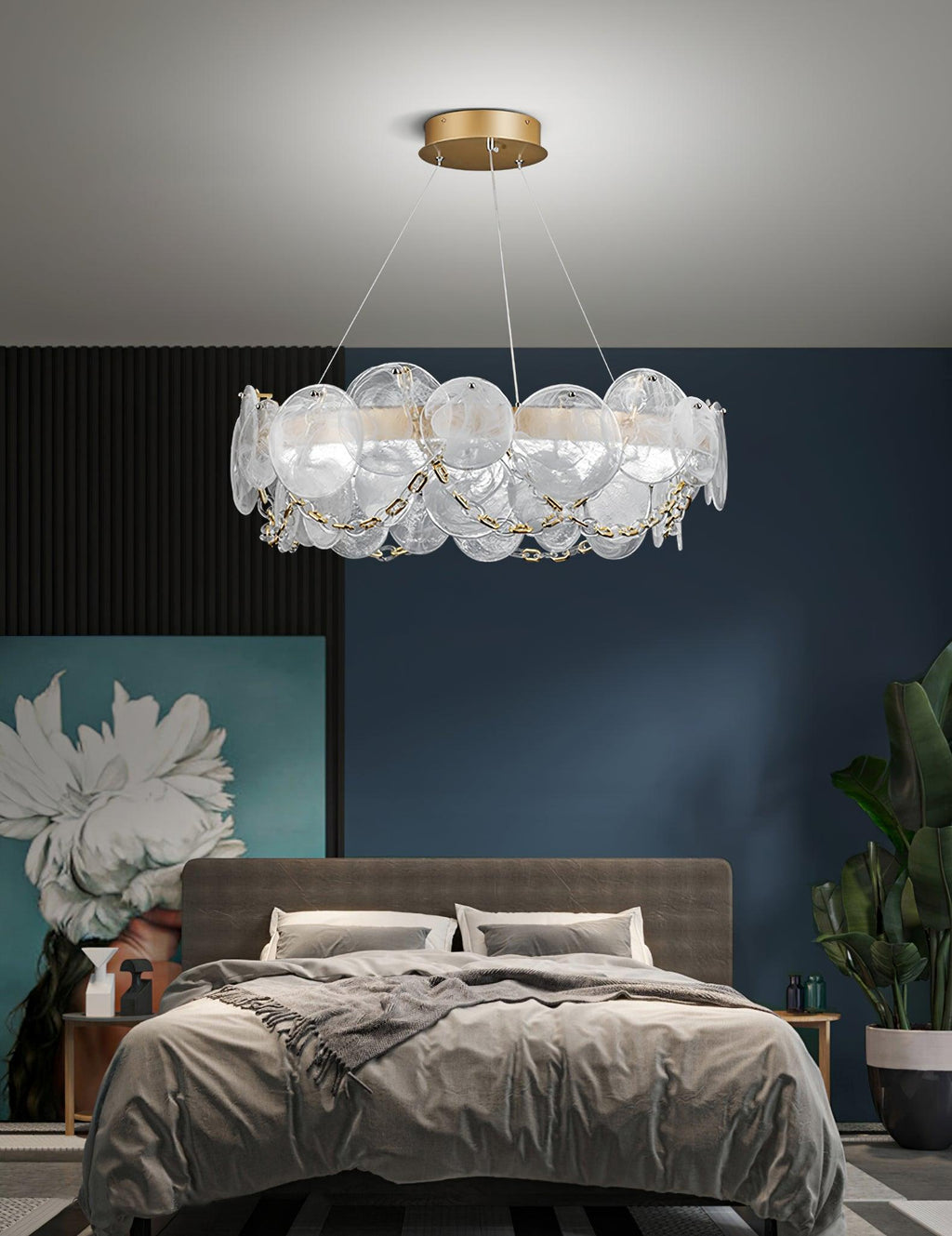 Luminaire en verre Ruby Lustre en Verre Luxe