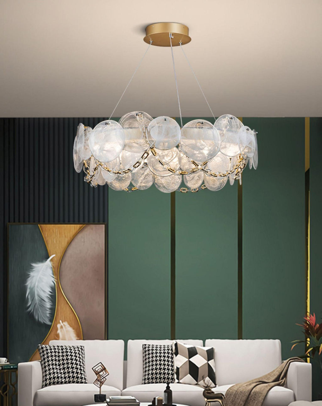 Luminaire en verre Ruby Lustre en Verre Luxe