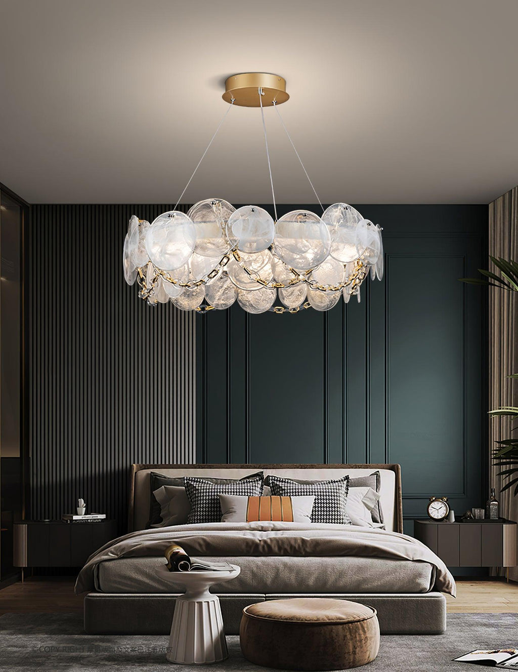Luminaire en verre Ruby Lustre en Verre Luxe