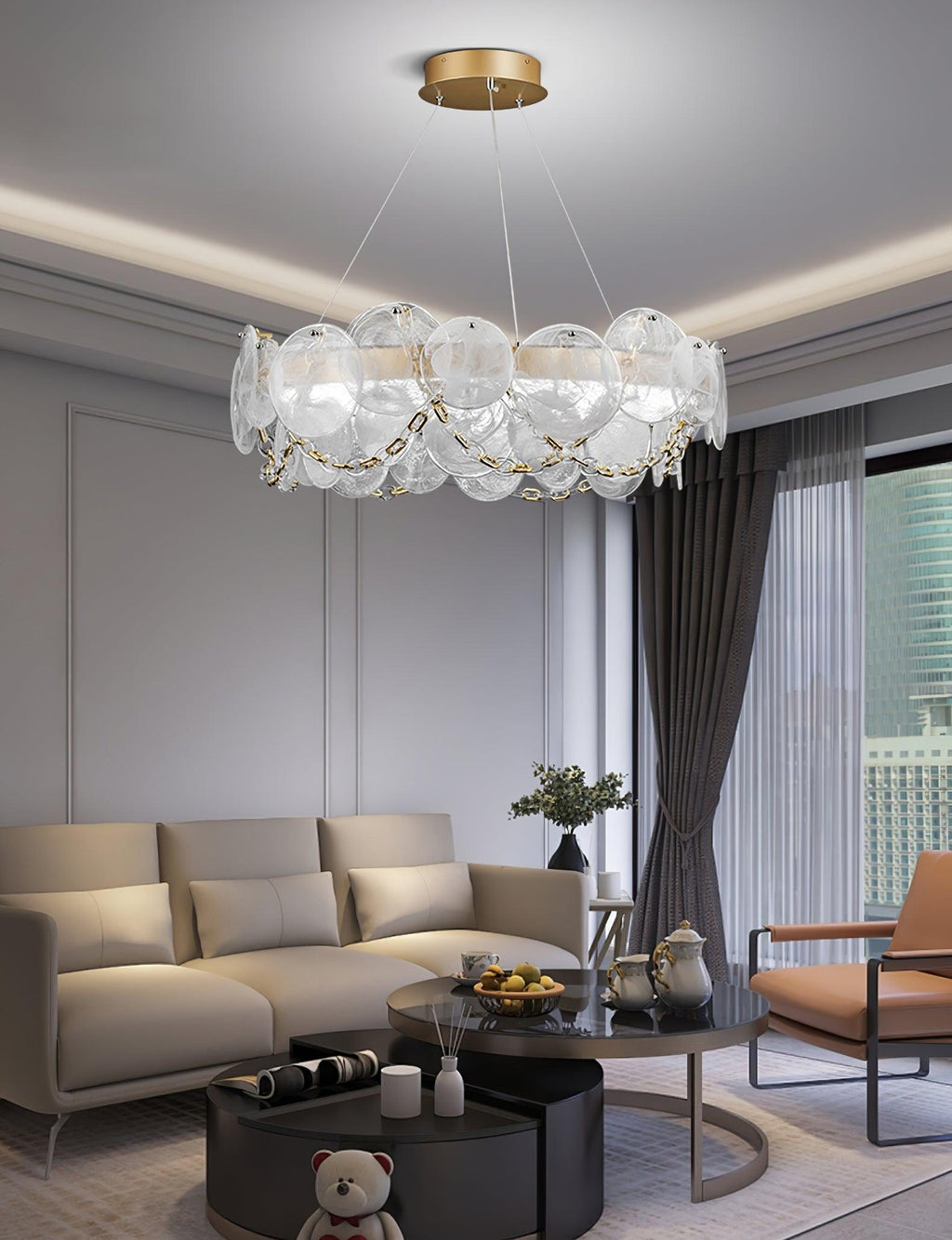 Luminaire en verre Ruby Lustre en Verre Luxe