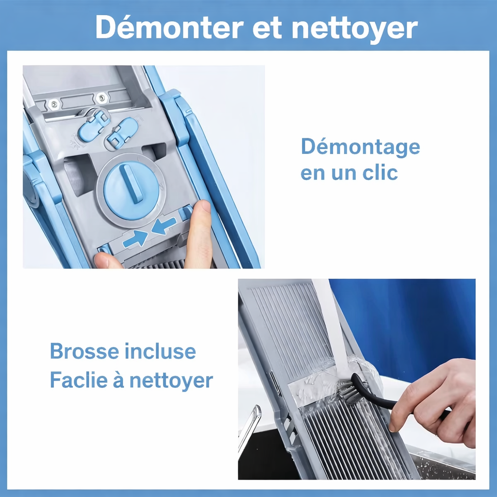 Mandoline de Cuisine avec Lames Inox – Découpe Réglable