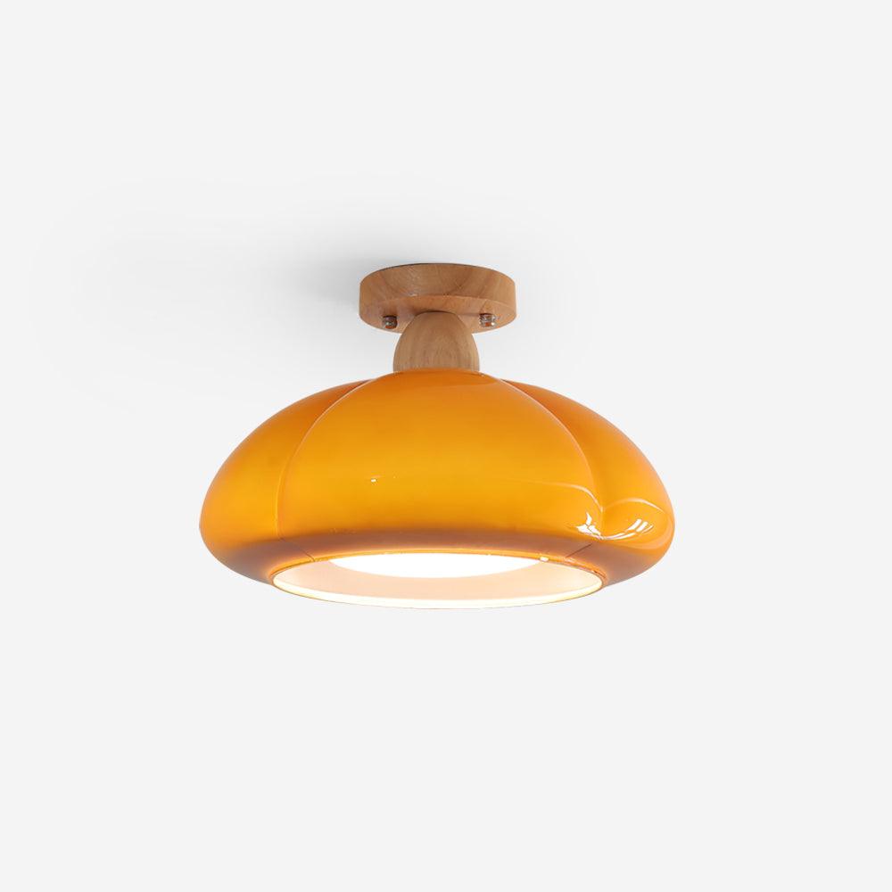 Luminaire en verre Ambrina Plafonnier Semi-Encastré Verre Ambre