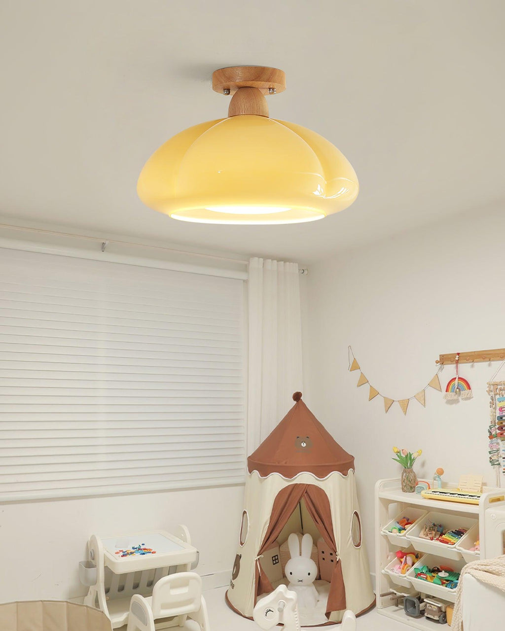 Luminaire en verre Ambrina Plafonnier Semi-Encastré Verre Ambre