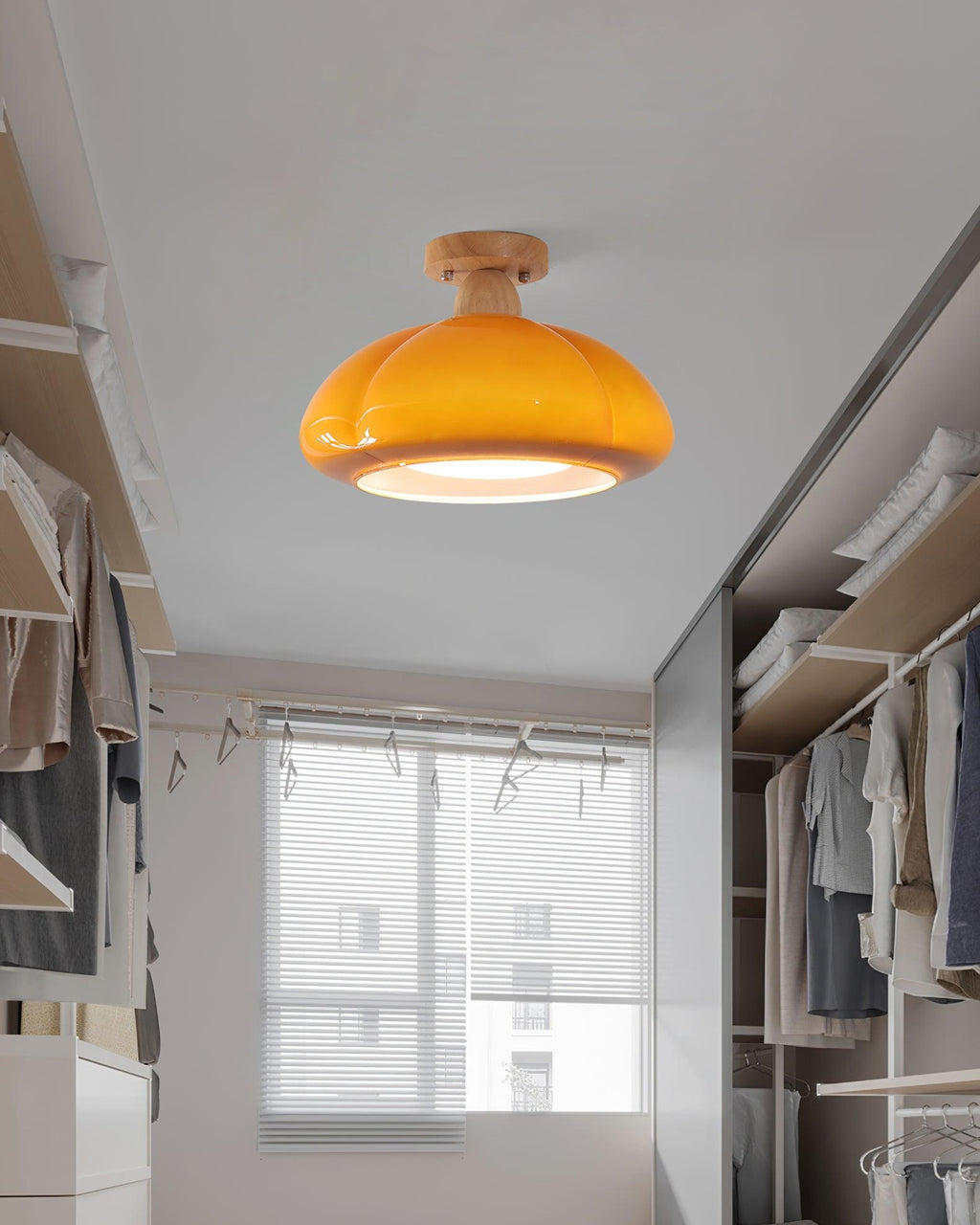 Luminaire en verre Ambrina Plafonnier Semi-Encastré Verre Ambre