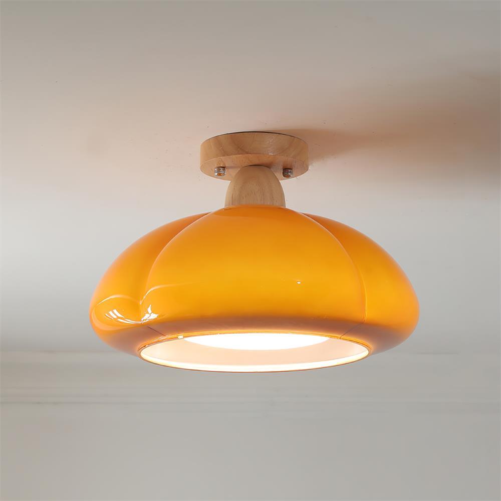Luminaire en verre Ambrina Plafonnier Semi-Encastré Verre Ambre