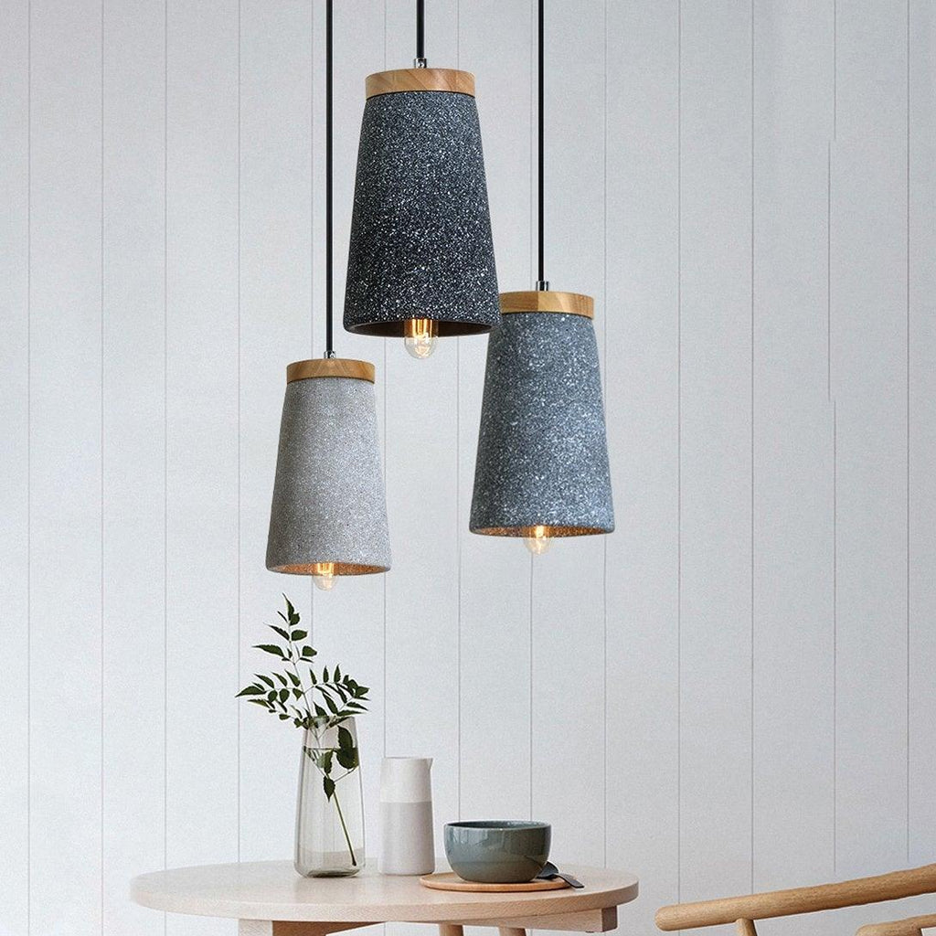 Althere Lustre Suspendu En Bois Et Ciment