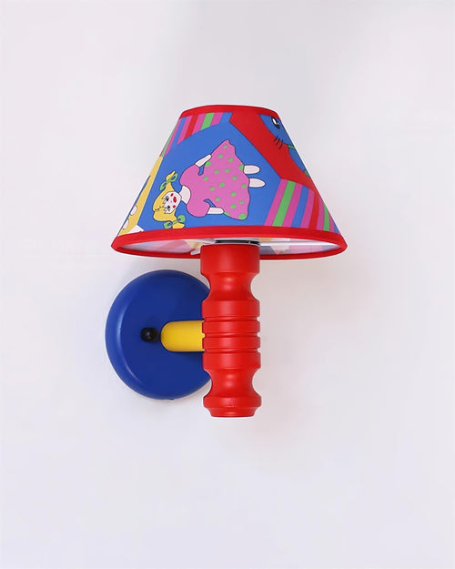 Applique Murale avec Abat-jour en Tissu Cartoon et Bras