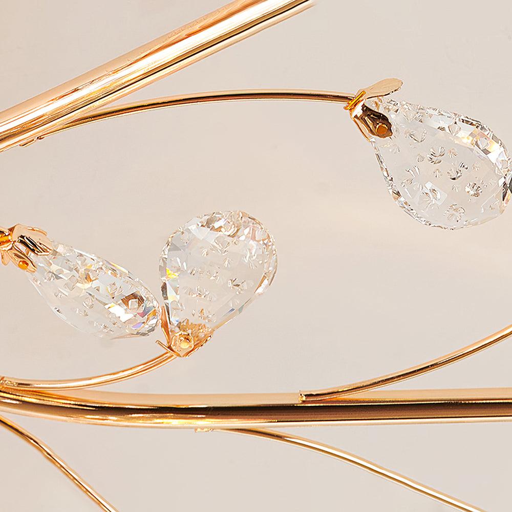 Luminaire Aballs Postmoderne Luxe Fleur Cristal Plafonnier
