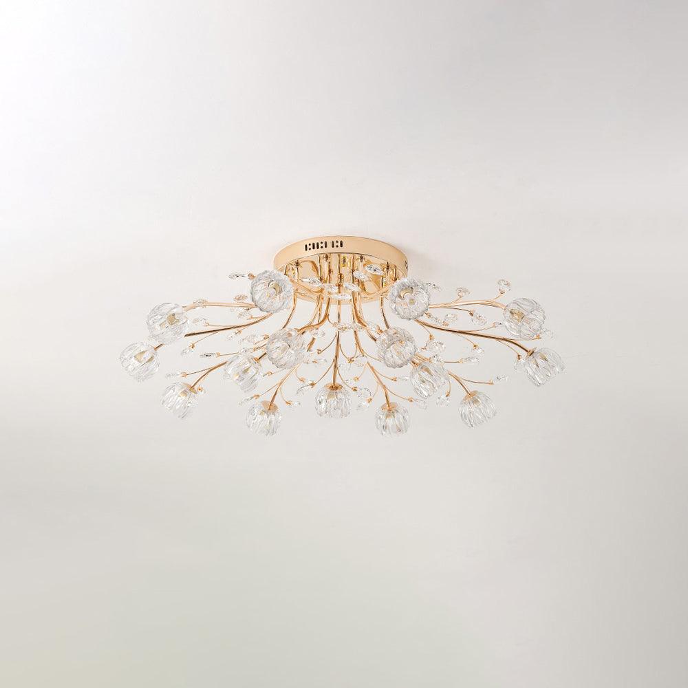 Aballs Postmoderne Luxe Fleur Cristal Plafonnier
