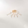 Luminaire Aballs Postmoderne Luxe Fleur Cristal Plafonnier
