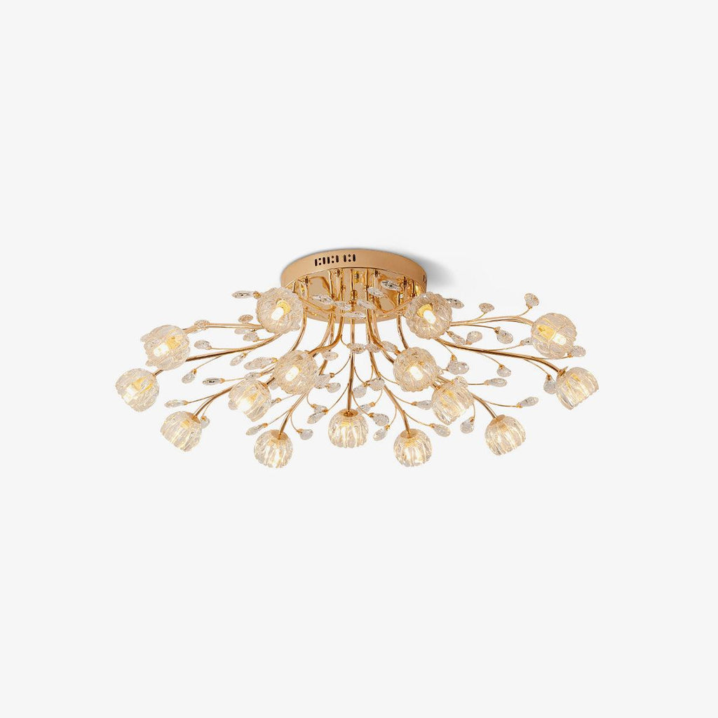 Luminaire Aballs Postmoderne Luxe Fleur Cristal Plafonnier