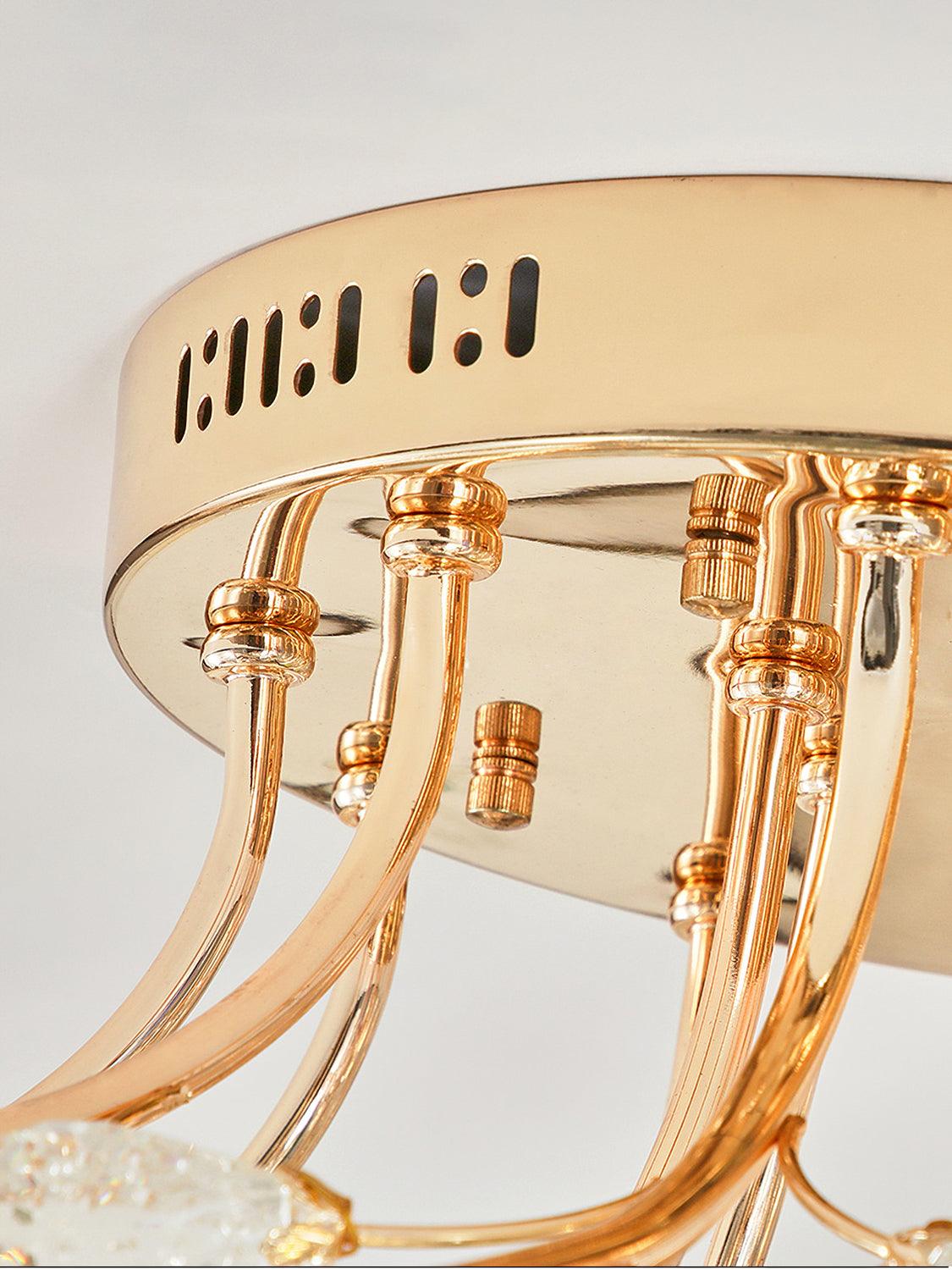 Luminaire Aballs Postmoderne Luxe Fleur Cristal Plafonnier