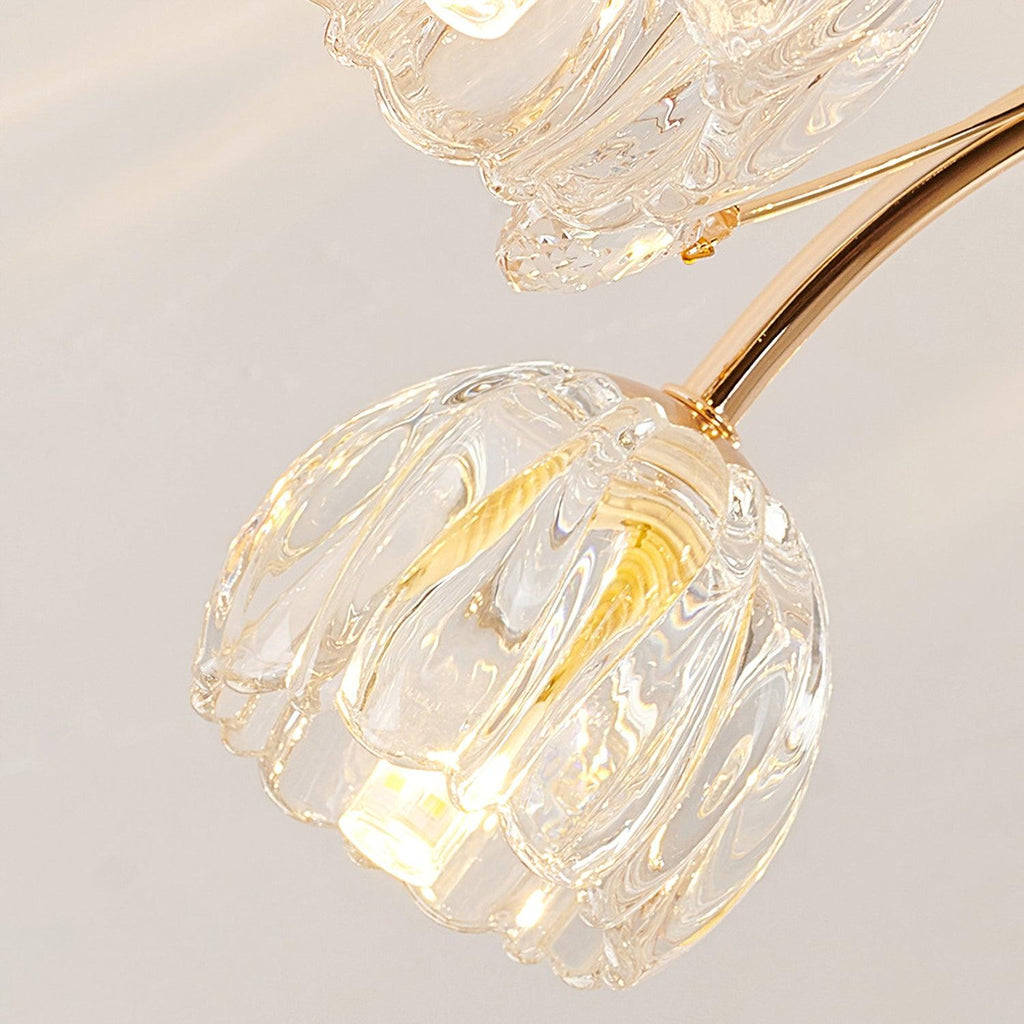 Luminaire Aballs Postmoderne Luxe Fleur Cristal Plafonnier