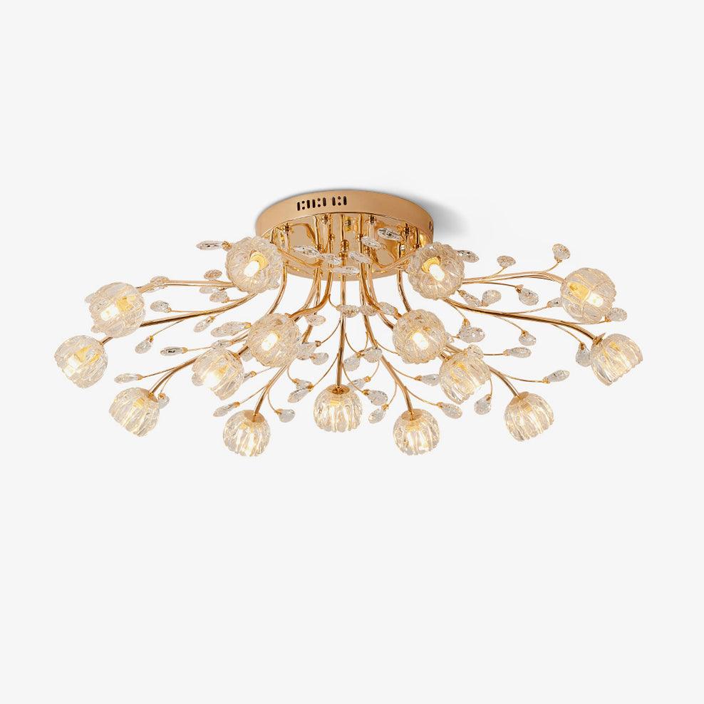 Luminaire Aballs Postmoderne Luxe Fleur Cristal Plafonnier