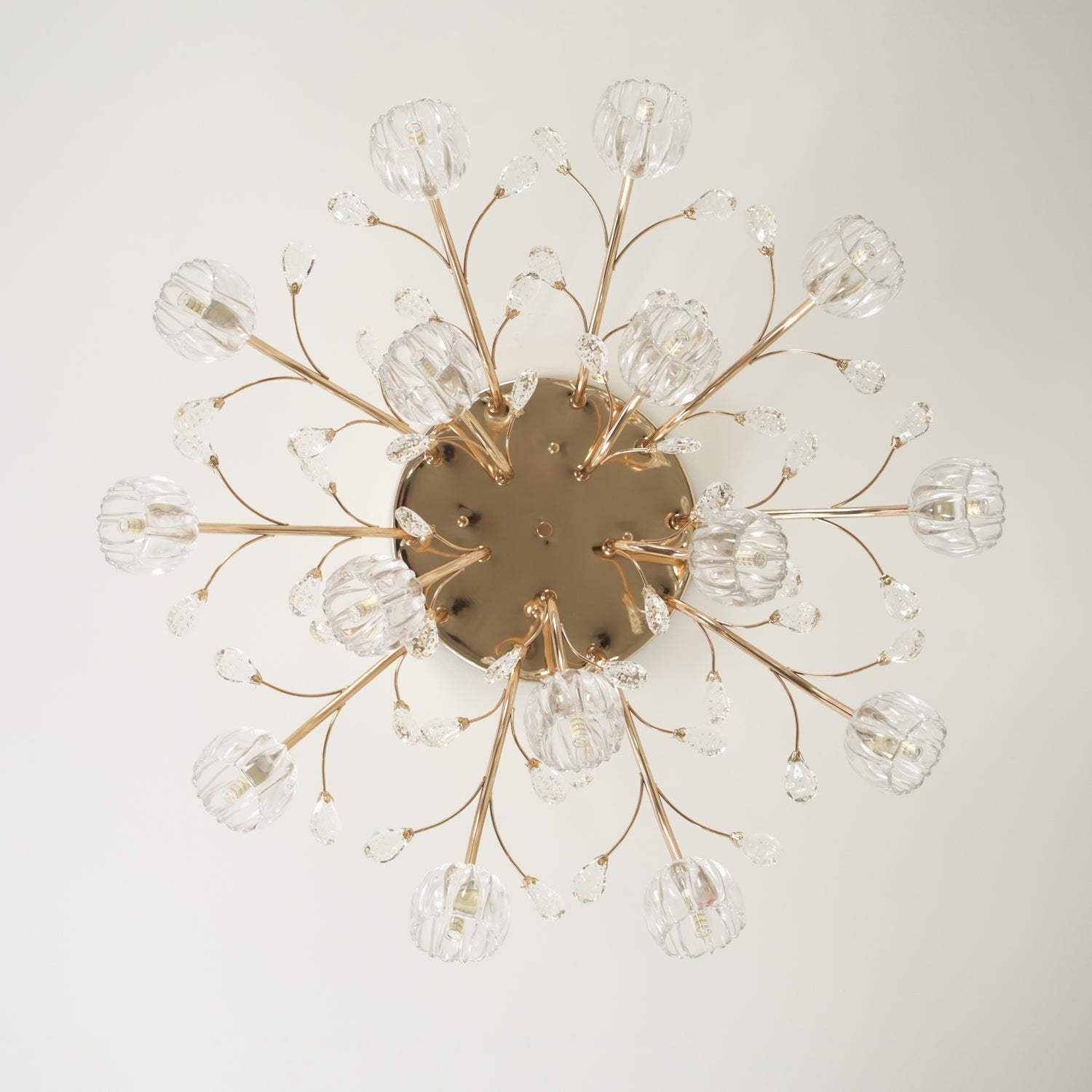 Luminaire Aballs Postmoderne Luxe Fleur Cristal Plafonnier
