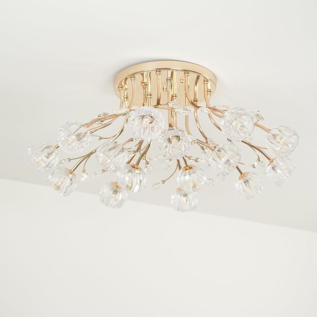 Luminaire Aballs Postmoderne Luxe Fleur Cristal Plafonnier