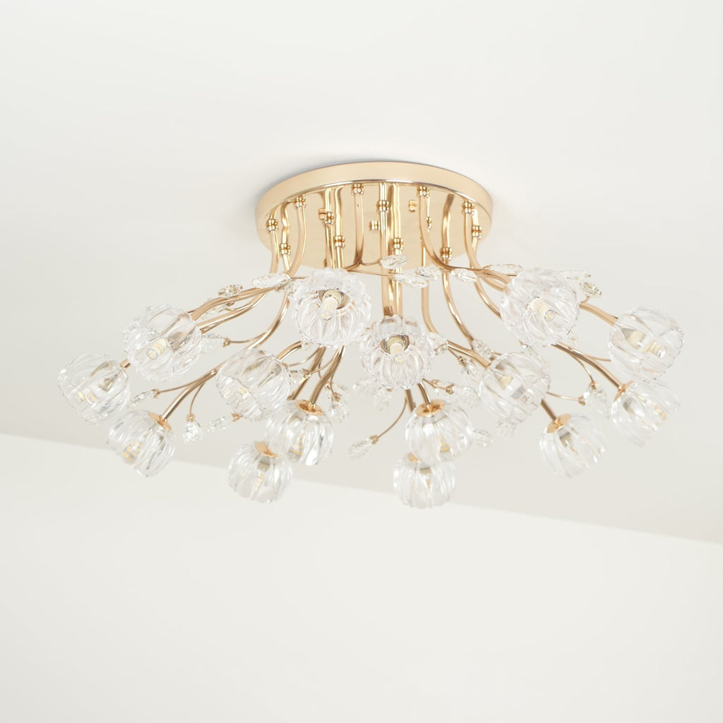 Luminaire Aballs Postmoderne Luxe Fleur Cristal Plafonnier
